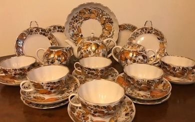 Anna Yatskevich - Lomonosov Imperial Porcelain Factory, "My Garden" - Tea set for 6 (22) - Gilt, Porcelain