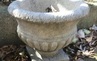 Antique Cast Stone Neo Classical Garden Urn