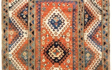 Antique Caucasian Borchalou Kazak Area Rug