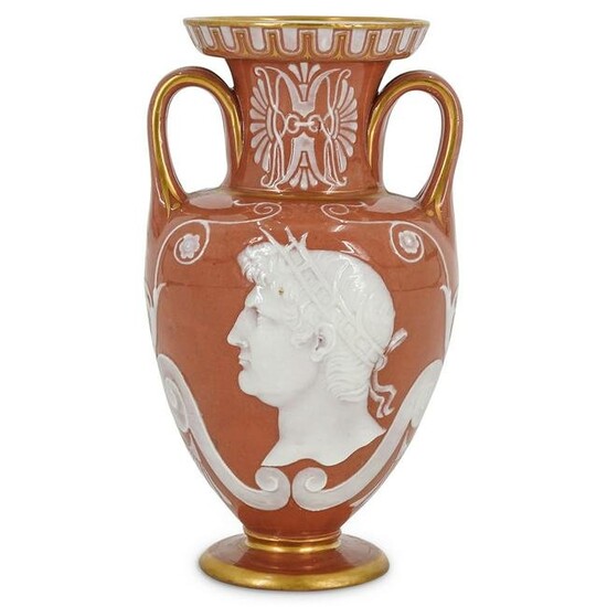 Antique Mintons Pate-Sur-Pate Napoleon Vase