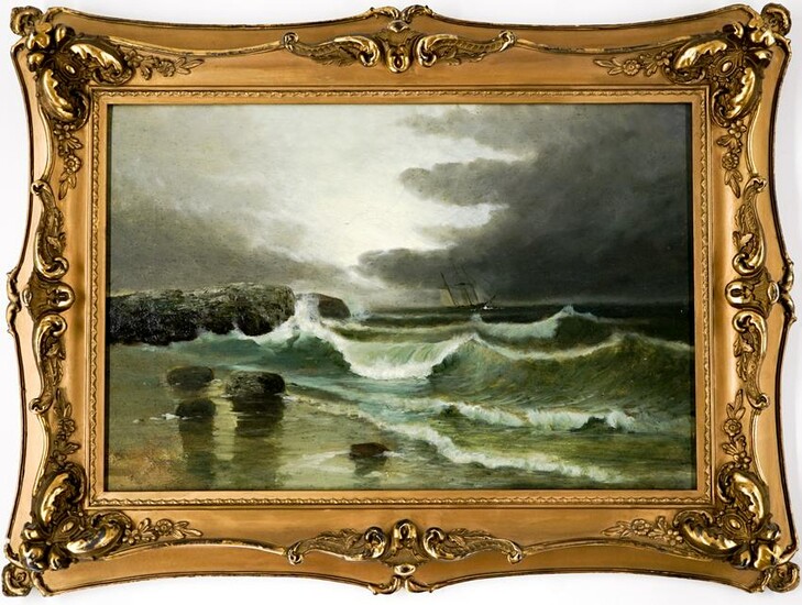 Antique Oil on Canvas [Seascape]