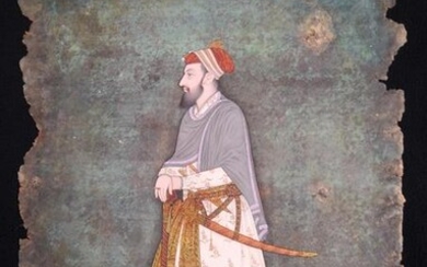 Antique deccan Mughal painting of emperor