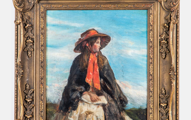 Artist Unknown, (19th/20th Century) - Portrait of a Female within a Landscape, 1865