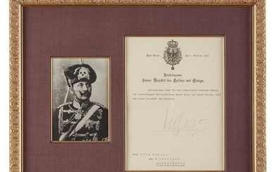 [Autographs & Manuscripts] Wilhelm, Kaiser, II Typed Letter, signed...
