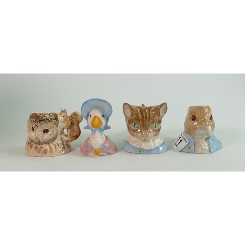 Beswick Beatrix Potter Character Jugs: Old Mr Brown, Peter R...