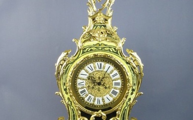 Boulle clock - Franz Hermle - Napoleon III Style - Brass, Glass, Wood - 1970-1980