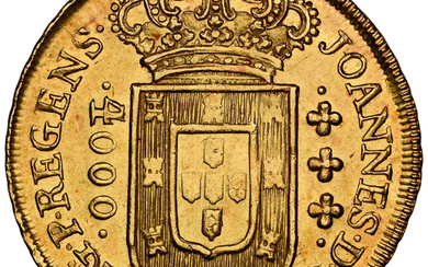 Brazil: , João Prince Regent gold 4000 Reis 1809-(R) UNC Details (Obverse Cleaned) NGC,...
