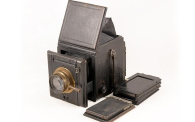 Butcher's Popular Pressman Plate Camera with Ross Lens.