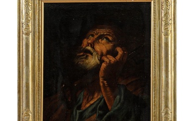 CESARE FRACANZANO (Attr.le), San Pietro, Olio su tela