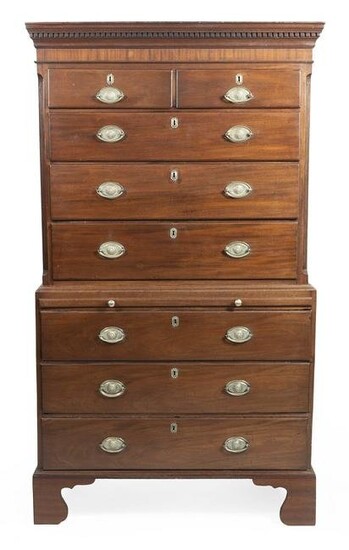 CHIPPENDALE CHEST-ON-CHEST Late 18th Century Height