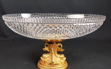 CUP on Napoleon III stand in cut crystal with diamond...