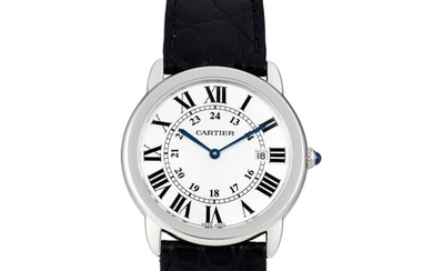 Cartier. A Stainless Steel Wristwatch with Date