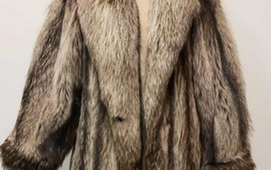 Chas A Stevens and Co Authentic Raccoon Fur Coat