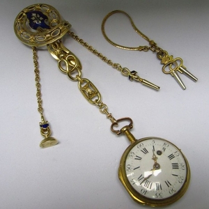 Chatelaine y Reloj de Zarina Catalina II de Rusia. - Oro 18k. Charles Le Roy, A. PARIS. Ca. 1770-1780 - Baillie, 196 - Women - Earlier than 1850