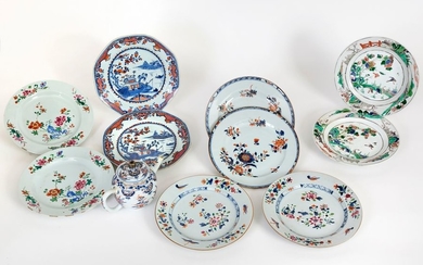 Chine, XVIIIe siècle Cinq paires d'assiettes...