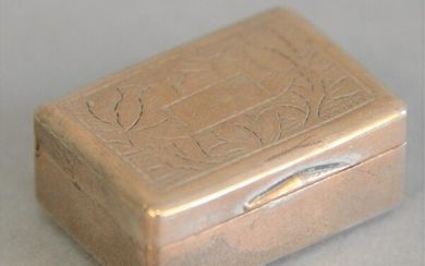 Chinese 10K gold box, 1/4", top 3/4" x 1 1/4", 19