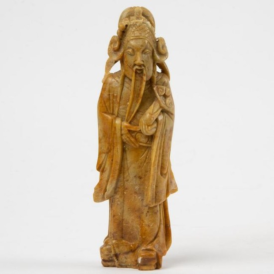 Chinese Carved Stone Figure of Emolument Star