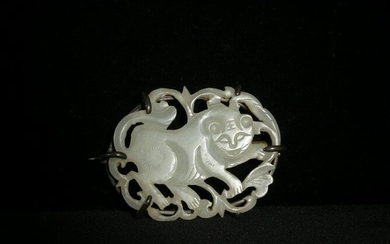 Chinese Pierced Jade Plaque, Ming