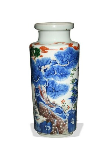 Chinese Underglazed Blue and Red Vase, 19-20th Century