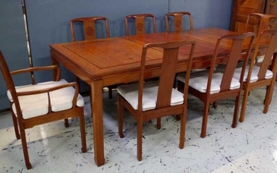 Chinese hardwood 9 piece dining suite comprising of an...