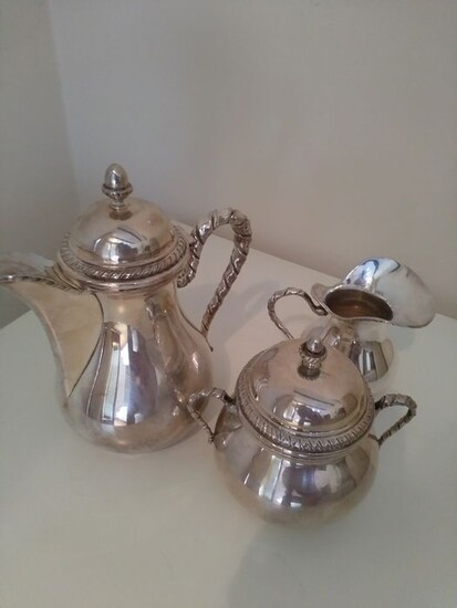 Coffee service (3) - .800 silver - Italy - Mid 20th century