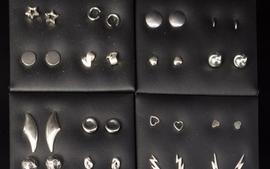 Collection of sterling silver earrings (16)