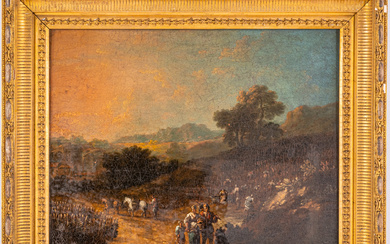 Continental School, (18th Century) - Landscape with Figures