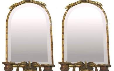 Coppia di specchiere con portacandele, 19° secolo
