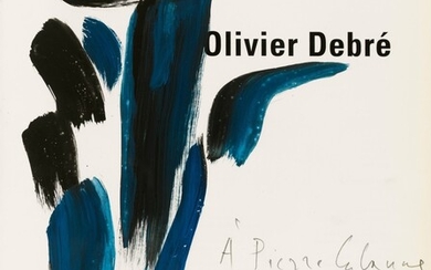 [DEBRÉ]. Olivier Debré. Paris, Jeu de Paume, 1995. Catalogue d'exposition avec envoi et gouache originale