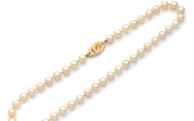 DINH VAN Necklace with 43 cultured pearls with equal