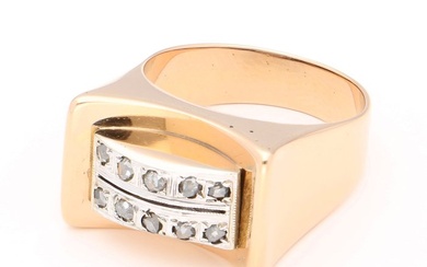 Diamant - 18kt gold - Yellow gold - Ring