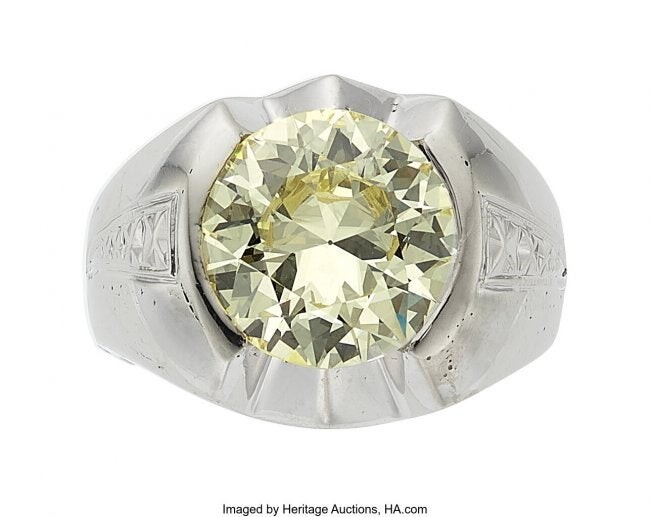 Diamond, White Gold Ring Stones: Round brilliant-cut