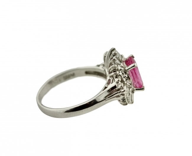 Diamond and Pink Sapphire Ring
