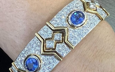 ELLA GEM 18K White & Yellow Gold Sapphire and Diamond Bracelet