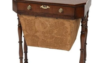 ENGLISH REGENCY ONE-DRAWER SEWING STAND First Half of