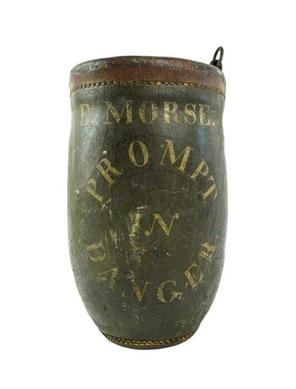 Early 19th c Leather Fire Bucket