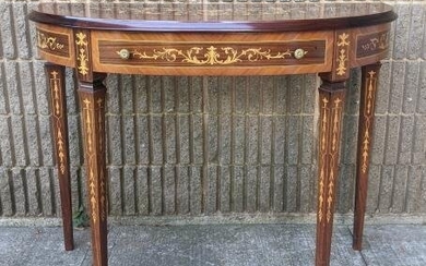 Early 20th Century Gilt Wood Motif Console Table