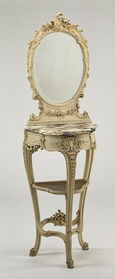 Early 20th c. Rococo style dressing table with mirror