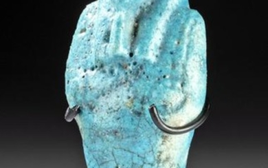 Egyptian Glazed Faience Ushabti - Blue Hue
