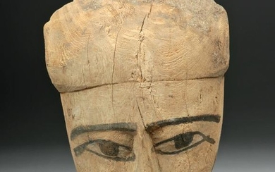 Egyptian Wood Sarcophagus Mask