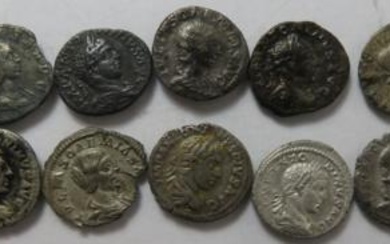 Elagabal, Julia Maesa, Julia Soaemias und Aquilia Severa (10 Stk. AR)