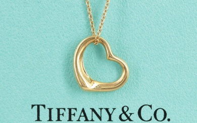 Elsa Peretti for Tiffany & Co. "Open Heart" 18K Pendant Necklace