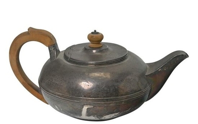 English Sterling Silver Teapot.