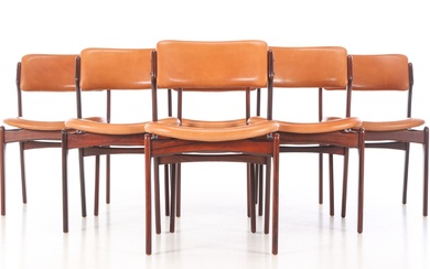 Erik Buch for Oddense Machine Joinery. Set of six rosewood chairs, model 'OD-49' (6)
