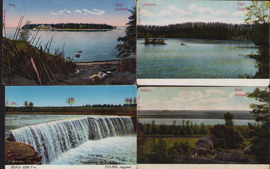 Estonia, Russia Group of postcards - Jägala juga, Hara, Koitjärw, Paukjärw before 1918 (4)