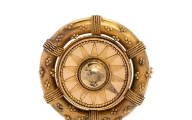 Etruscan Revival, Gold Pendant/Brooch