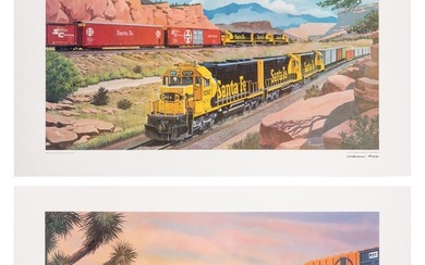 FOGG, Howard L. (1917 – 1996). Pair of Santa Fe Railway sig...