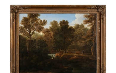 FRENCH SCHOOL, 18TH CENTURY A Classical Woodland Scene of Di...
