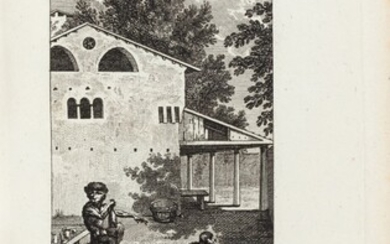 Fables... Paris, an IV. 6 vol. in-18. Reliure de Meslant. Edition illustrée d'un frontispice et de 274 pl., La Fontaine, Jean de