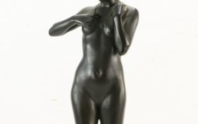 Ferdinand Frick Bronze Statuette of Woman